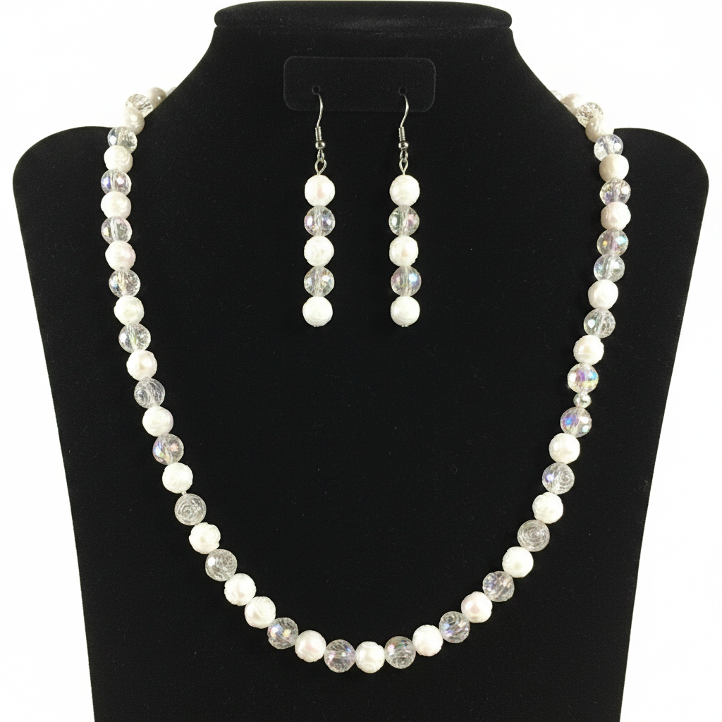 Clean background - uniform rose etched beads