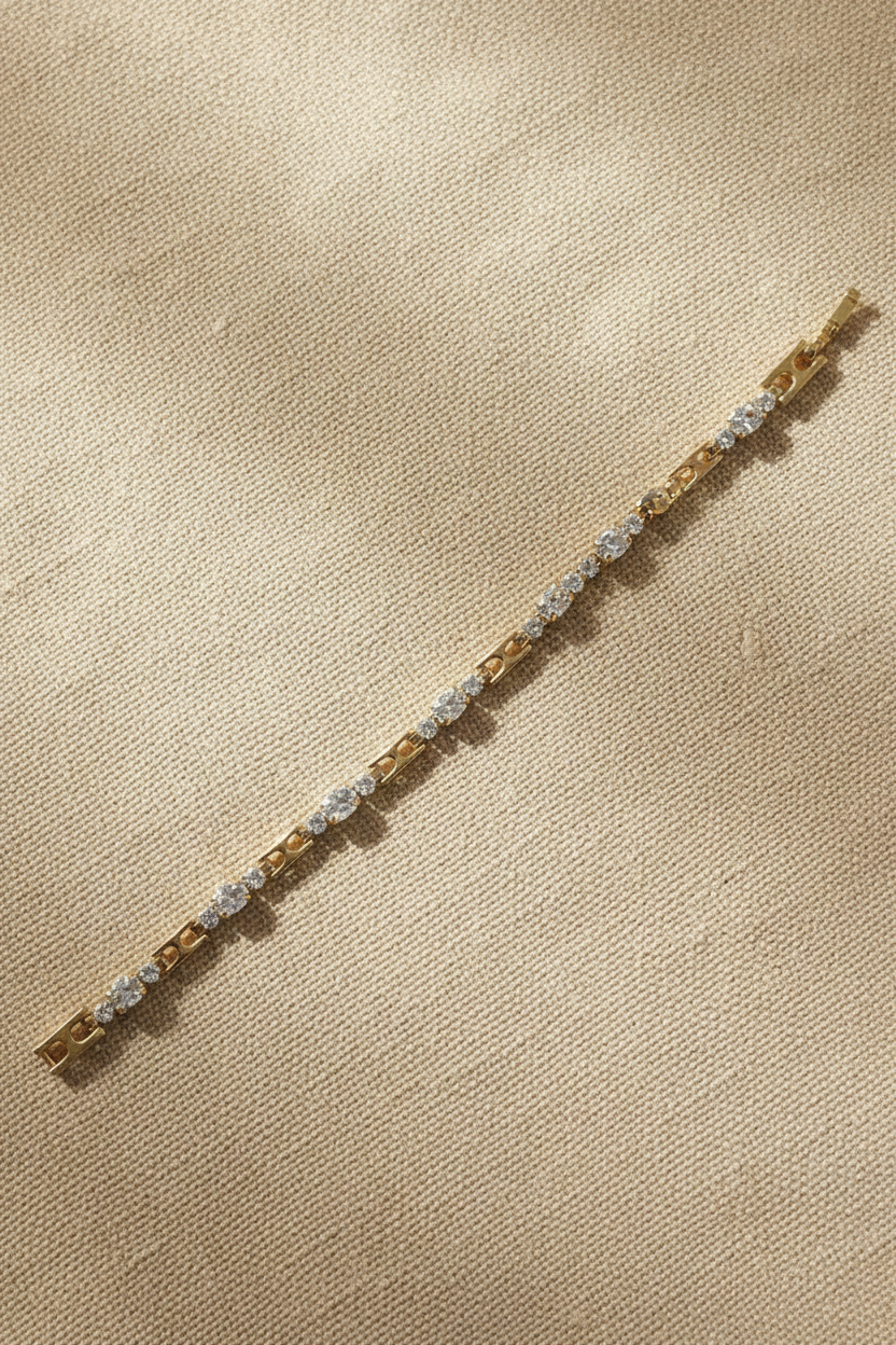 Crystal Bracelet - Linen Background
