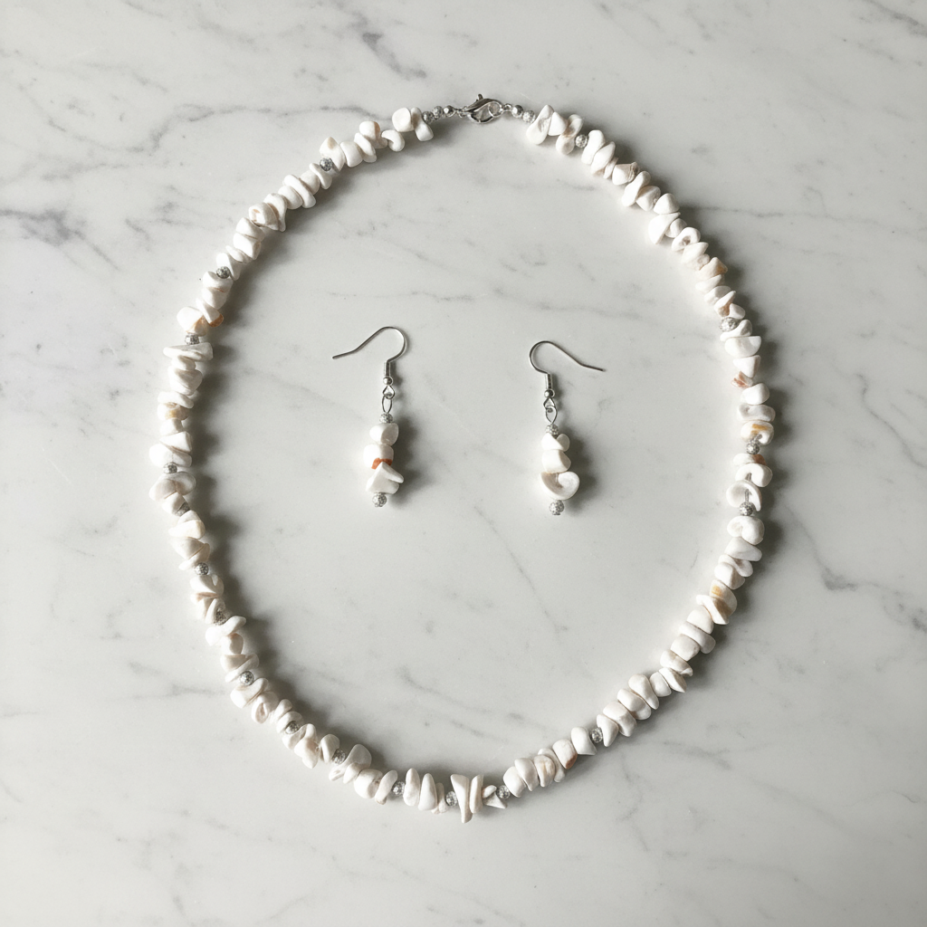 Flat lay on marble