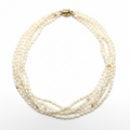 Freshwater Pearl Necklace with 14K Gold Accent Beads