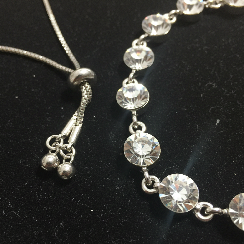 Crystal station bracelet detail close-up