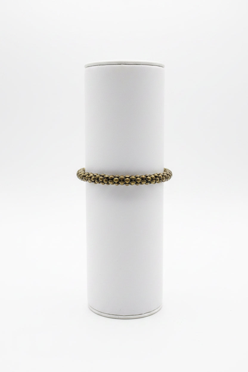 Black Mesh Continuous Loop Bracelet – 7" No Clasp
