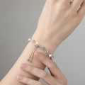 Crystal station bracelet on model wrist