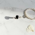 Flat lay on marble surface