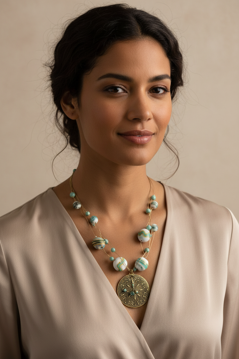 Necklace on Model