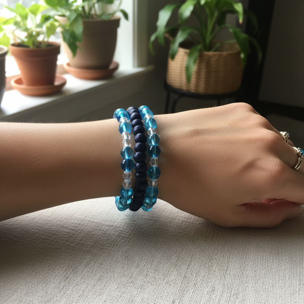 On-model bracelet stack