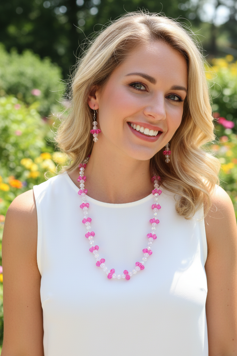 Pink Paddlewheel Necklace - Outdoor Model