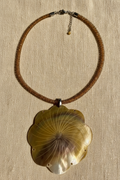 Shell Pendant on a Crystal Mesh Necklace